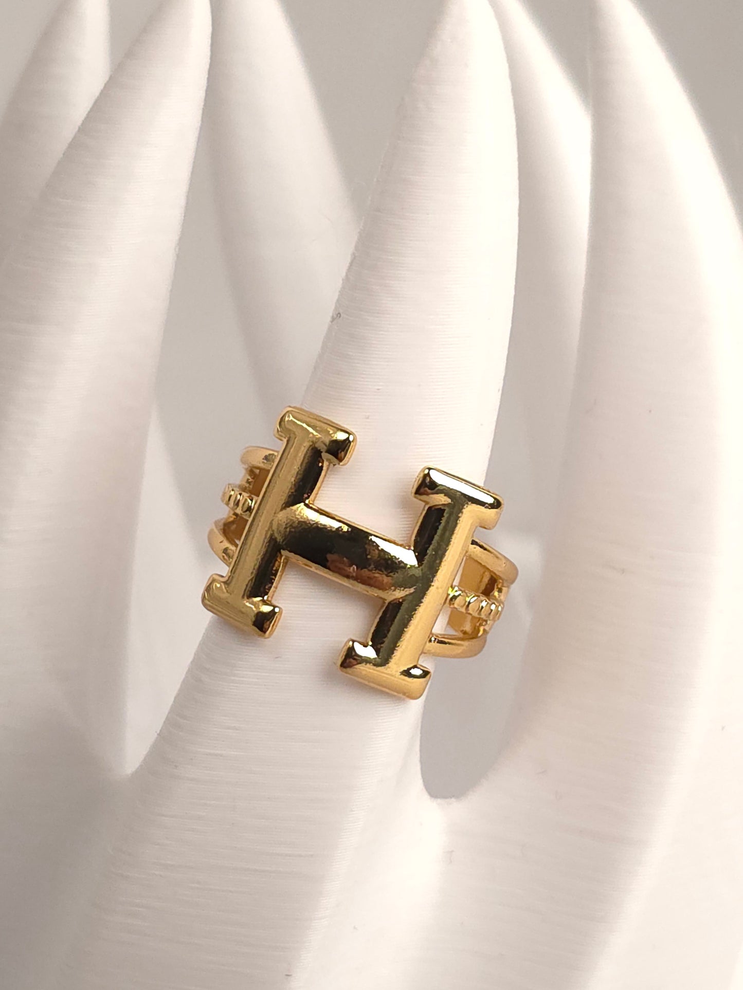 Alphabet Gold Bold Ring