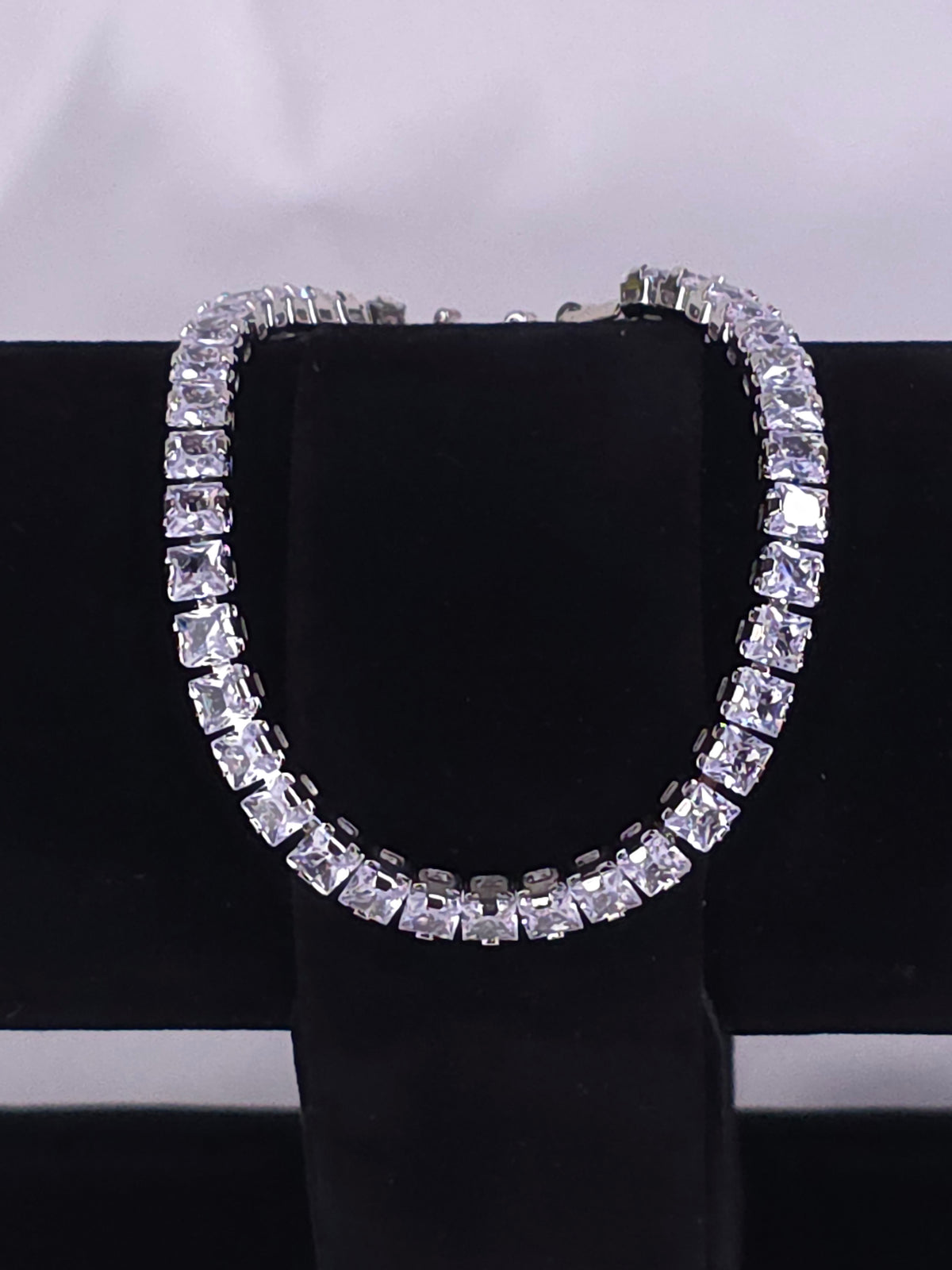 Square Crystal Tennis Bracelet