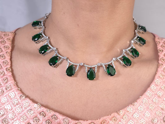 Geometric Zircon Choker