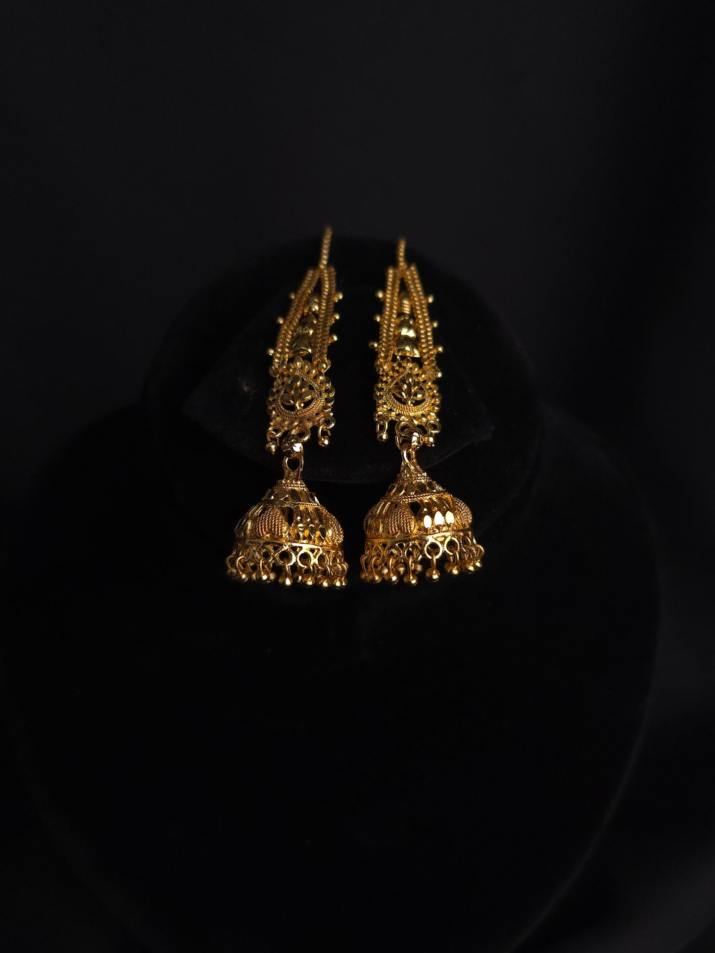 Antique Gold Drop Jhumkas