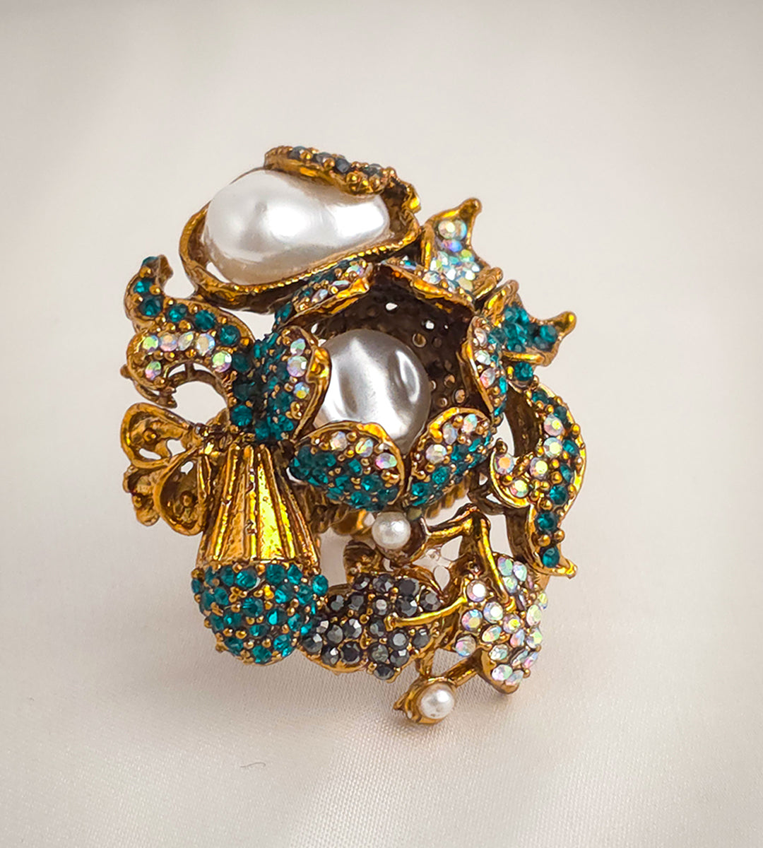 Turquoise Ottoman Pearl Ring