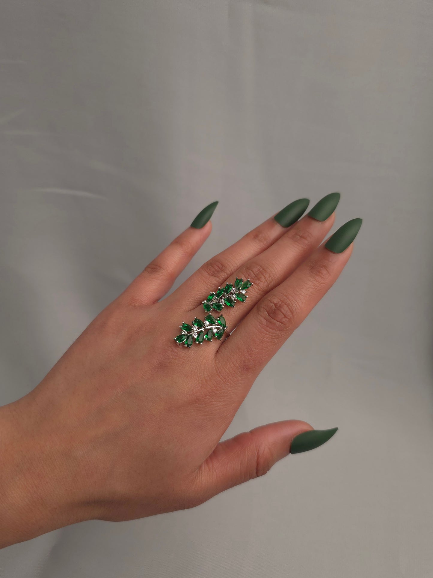 Double Leaf Wrap Ring