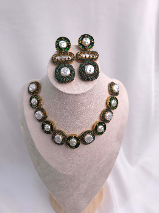 Moissanite Polki Choker Set