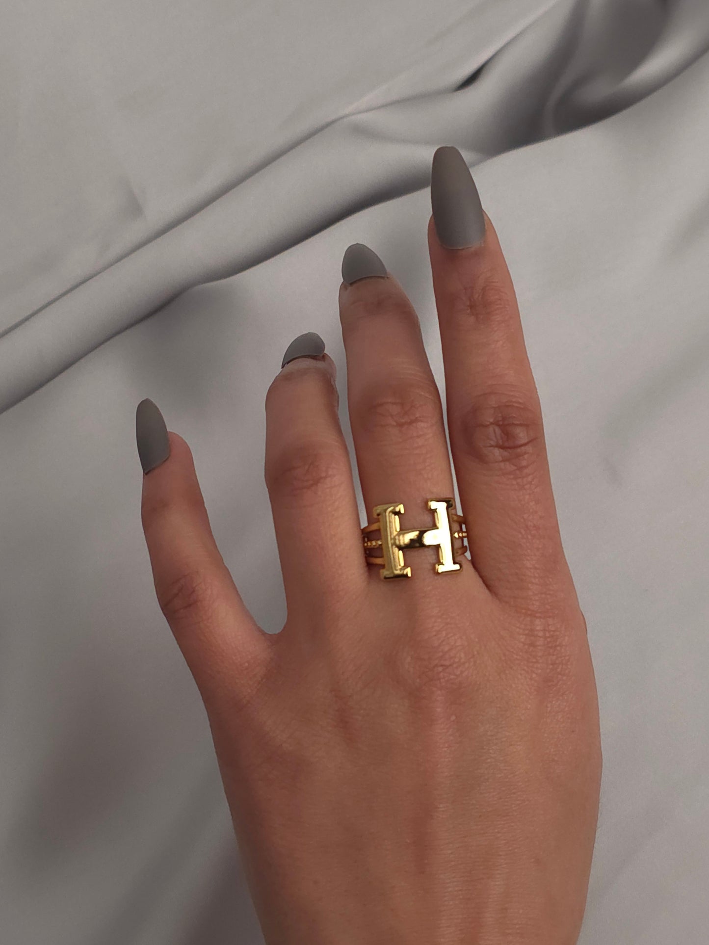 Alphabet Gold Bold Ring