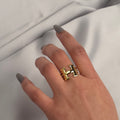 Alphabet Gold Bold Ring