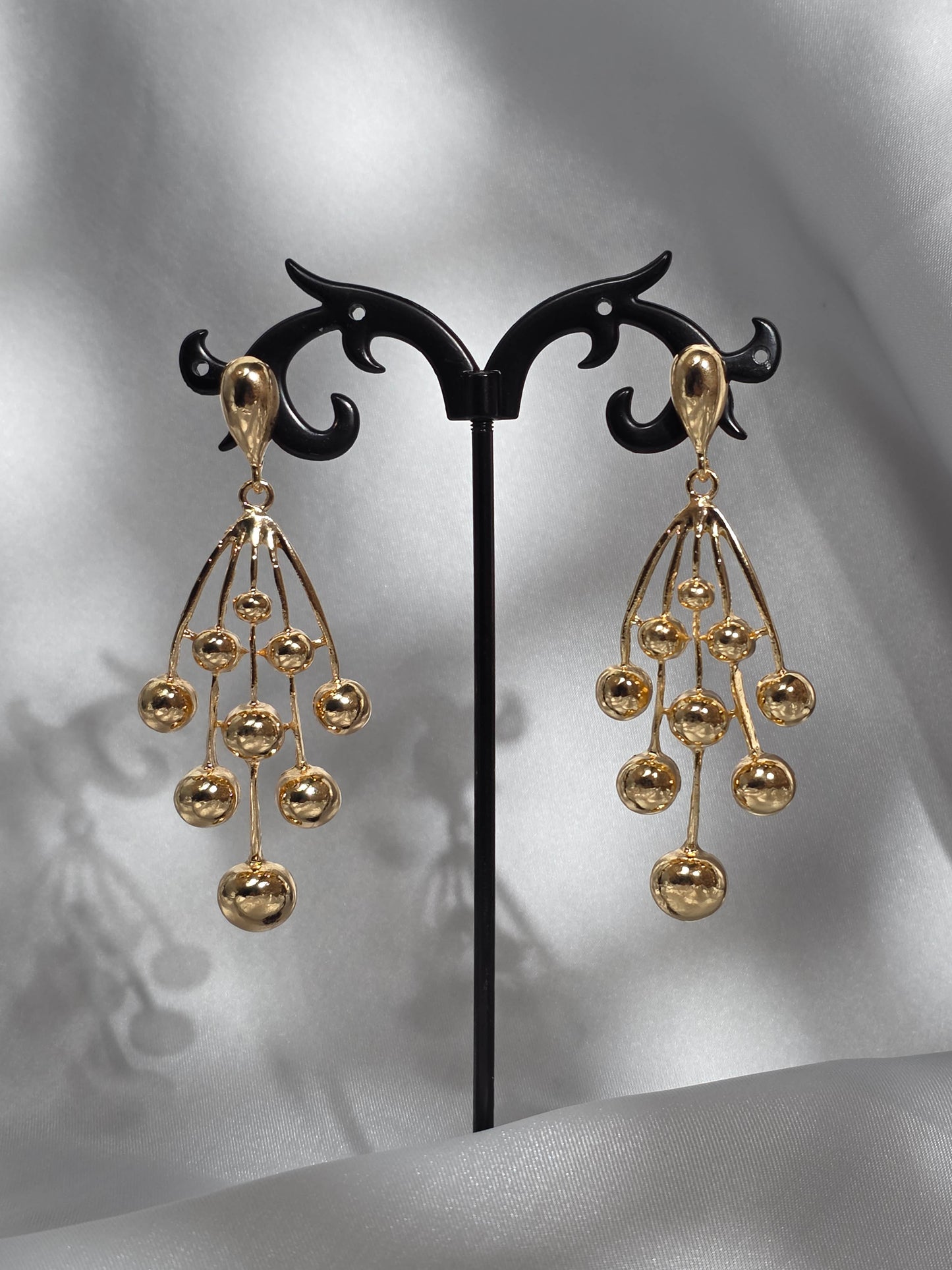 Golden Cascade Drop Earrings