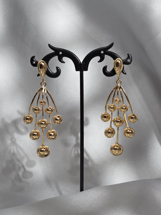 Golden Cascade Drop Earrings