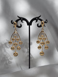 Golden Cascade Drop Earrings