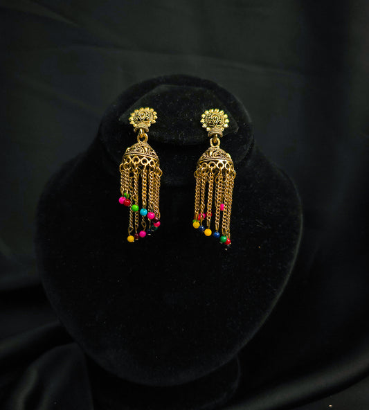 Tassel Bloom Drops Jhumkas