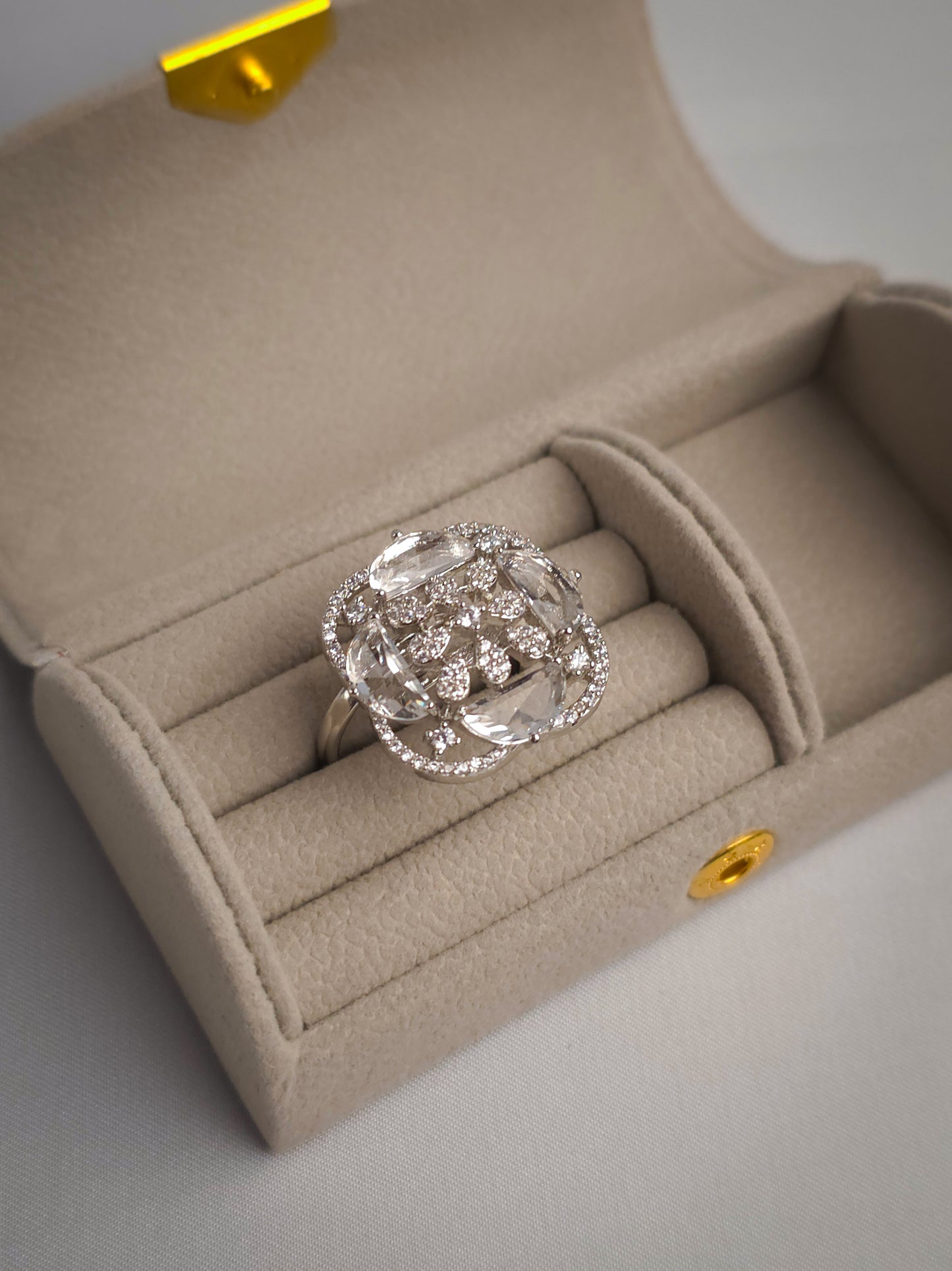 Petal Radiance Zircon Ring