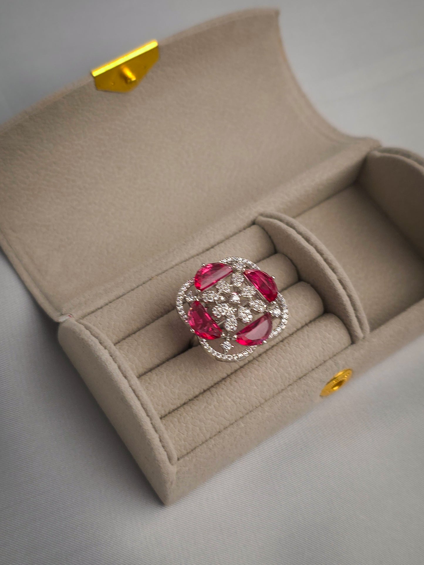 Petal Radiance Zircon Ring