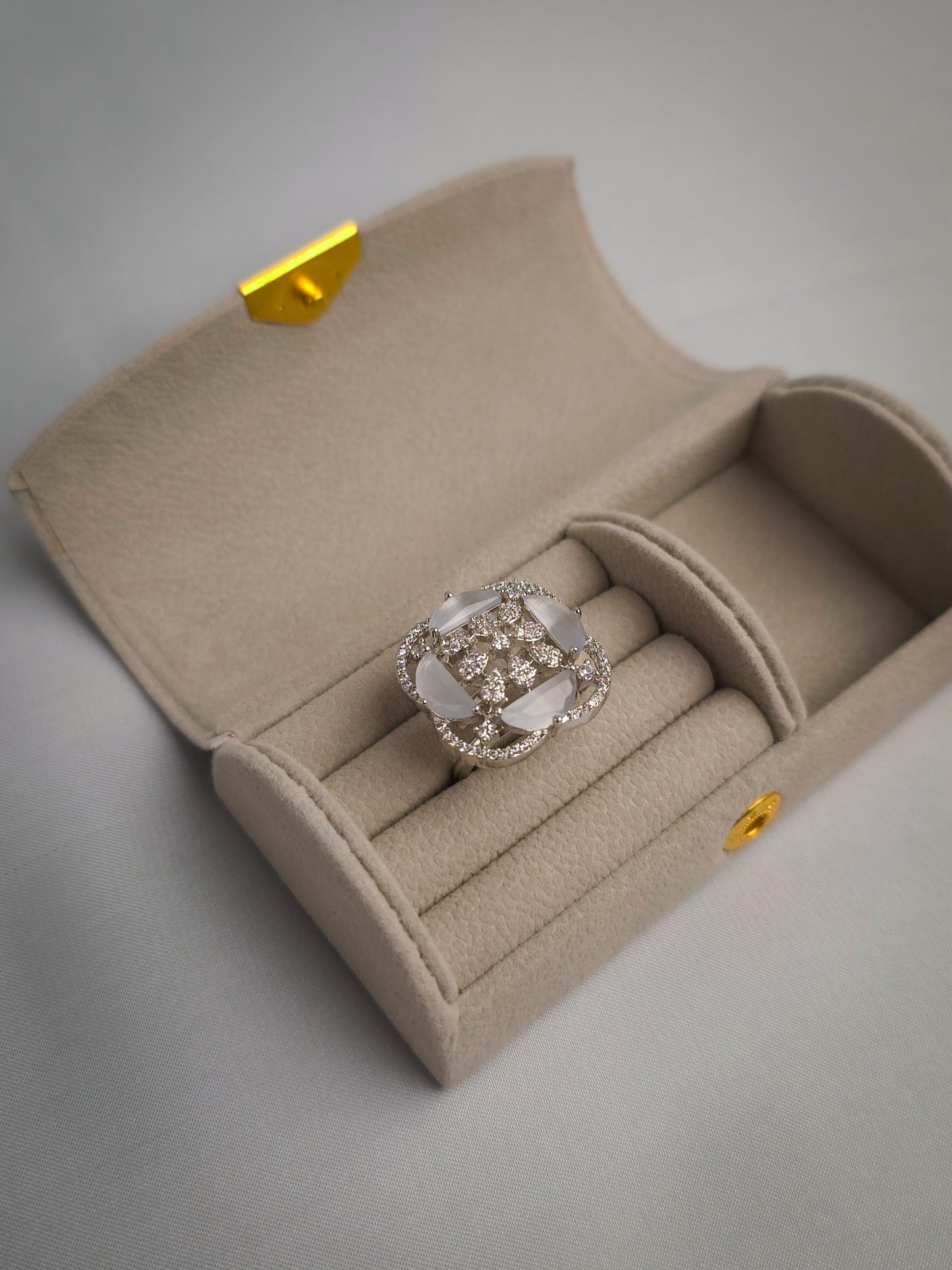 Petal Radiance Zircon Ring