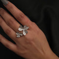 Pave  Dual Floral  Ring