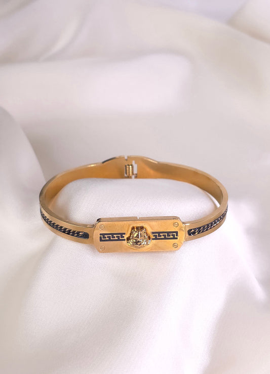 Tiger Head Plate Bracelet