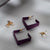 Amethyst Frame Earrings Set
