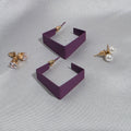 Amethyst Frame Earrings Set