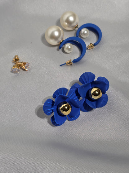 Acrylic Pearl Earrings Set