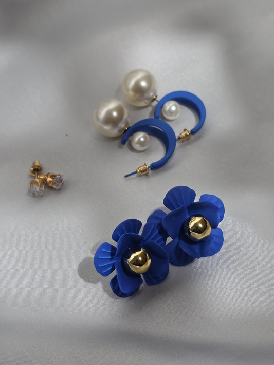 Acrylic Pearl Earrings Set