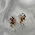 Vibrant Flutter Enamel Drops Earring