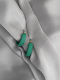 Emerald Enamel Huggies Earring