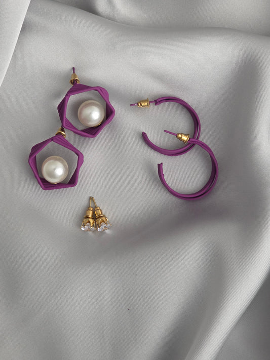 Hex Drops Earring Set