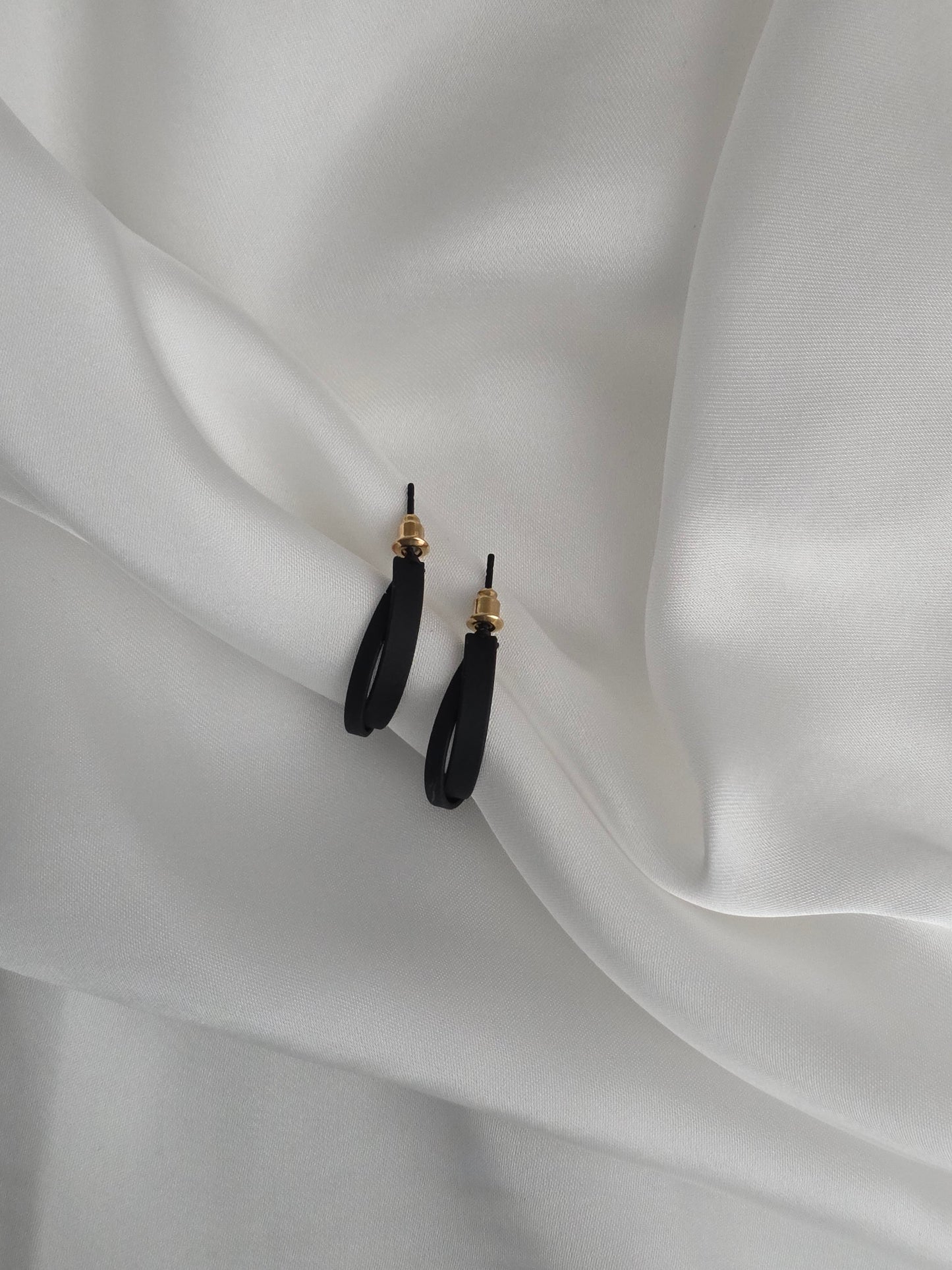 Emerald Enamel Huggies Earring