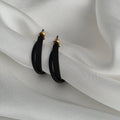 Emerald Enamel Huggies Earring