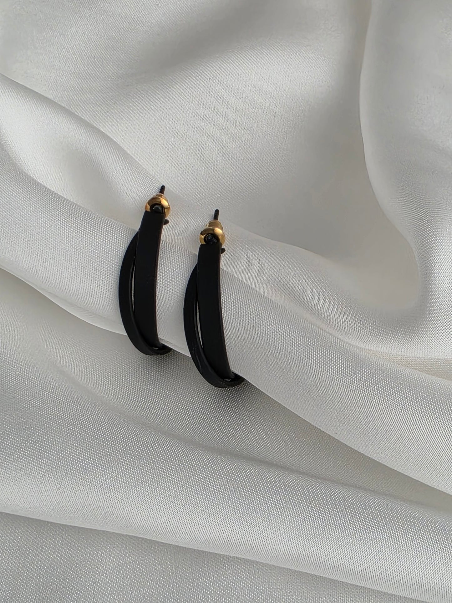 Emerald Enamel Huggies Earring