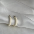 Emerald Enamel Huggies Earring