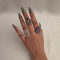 Obsidian Whirl Ring