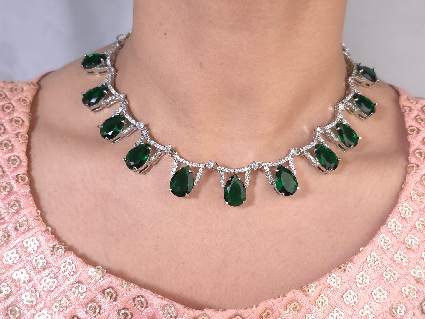 Geometric Zircon Choker
