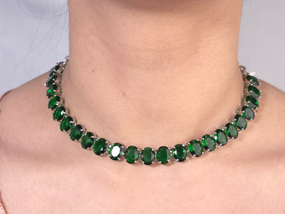 Emerald Tennis Necklace