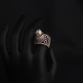 Architectural Lattice Statement Ring