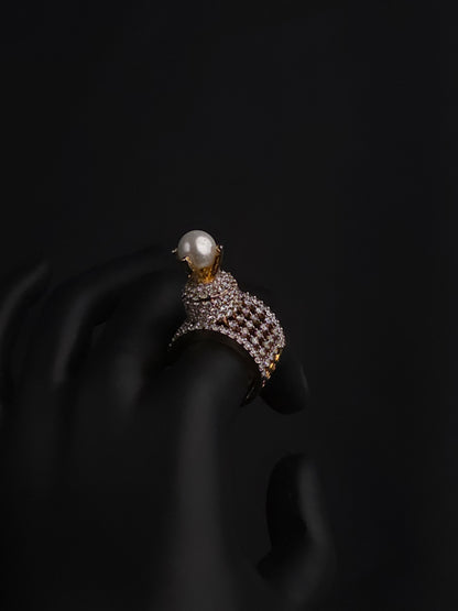 Architectural Lattice Statement Ring