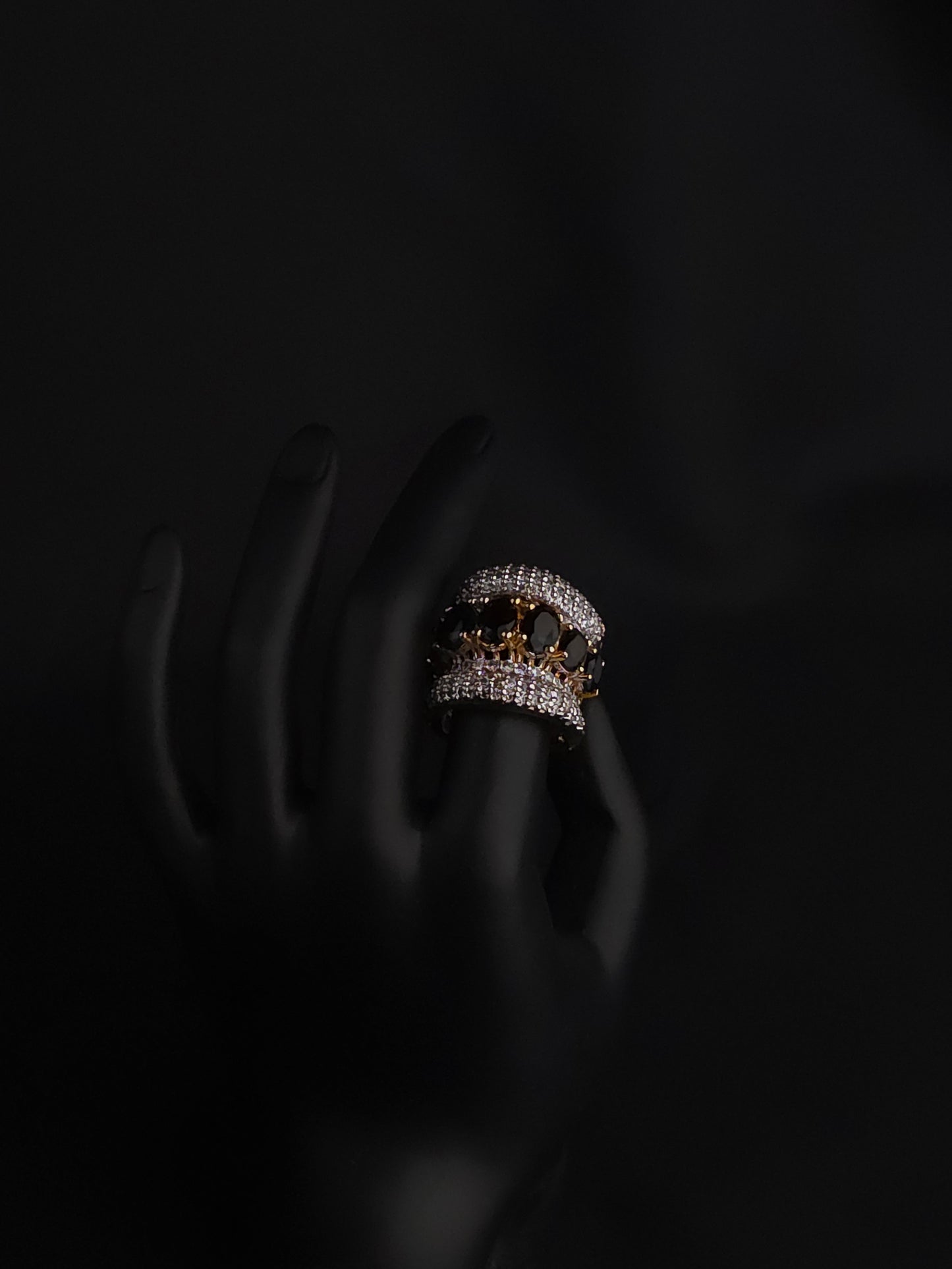 Black Diamond Band Ring
