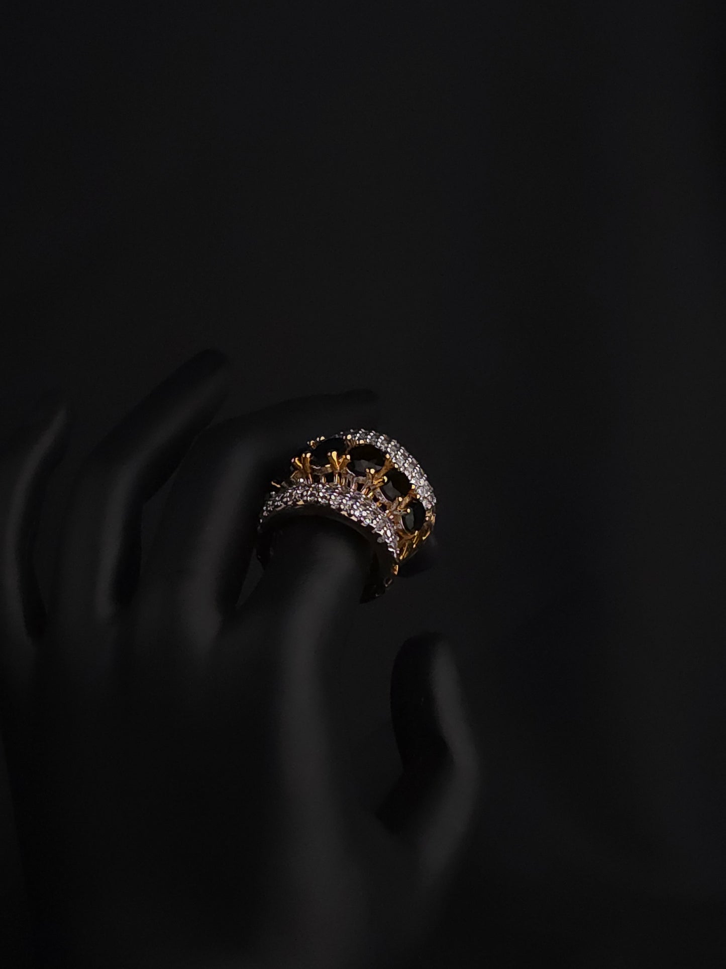 Black Diamond Band Ring