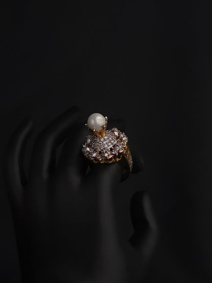 Imperial Floral Pearl Ring