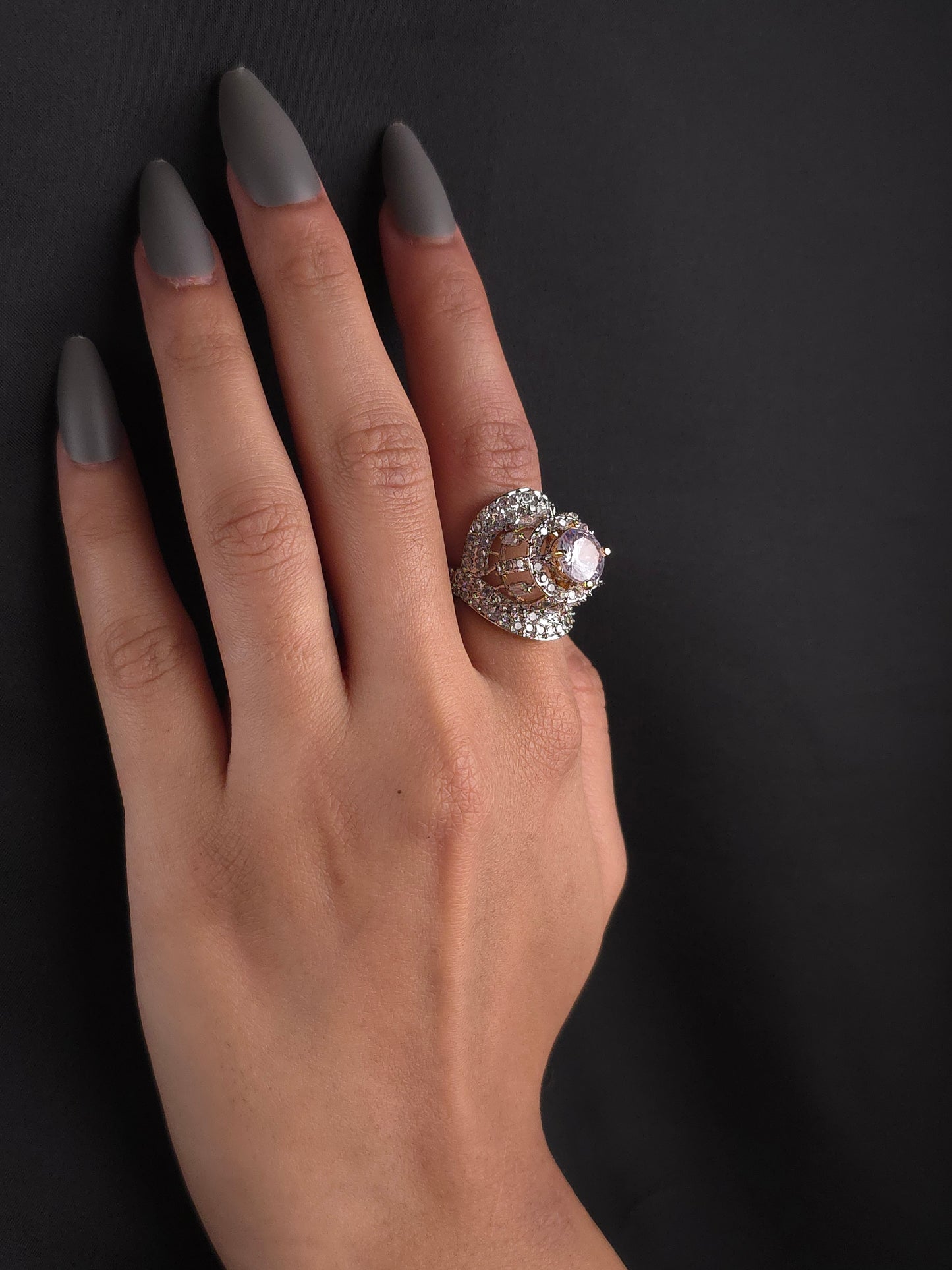 Big Crystal Stone Ring