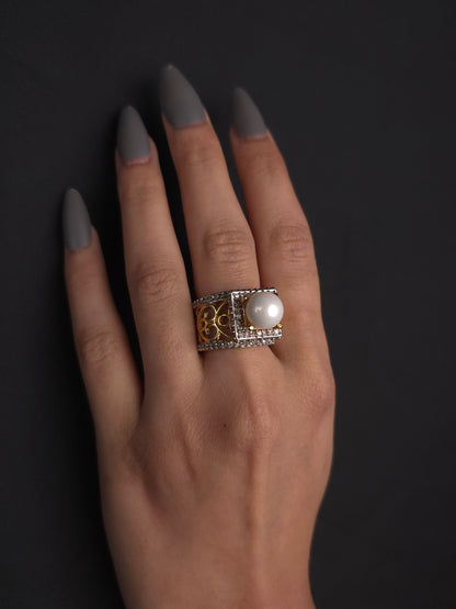 Lustrous Filigree Gala Ring