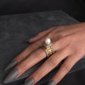Lustrous Filigree Gala Ring
