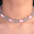 Pink Lathce Squared Choker Set