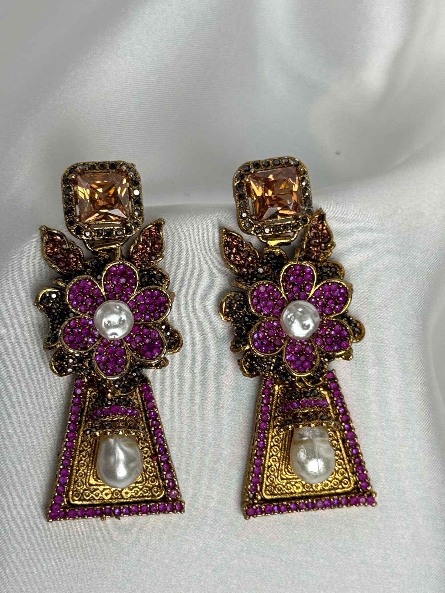 Emerald Gul-e-Noor Earrings