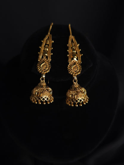 Peacock Motif Jhumkas