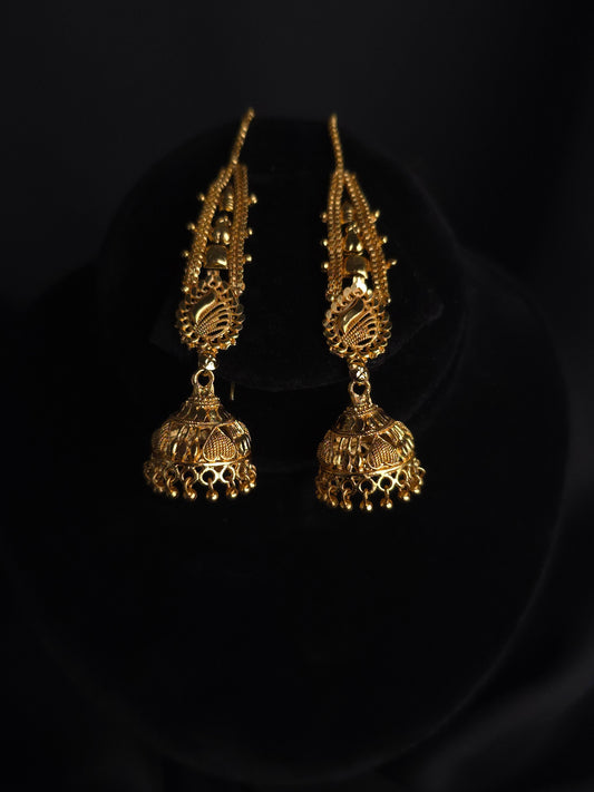 Peacock Motif Jhumkas