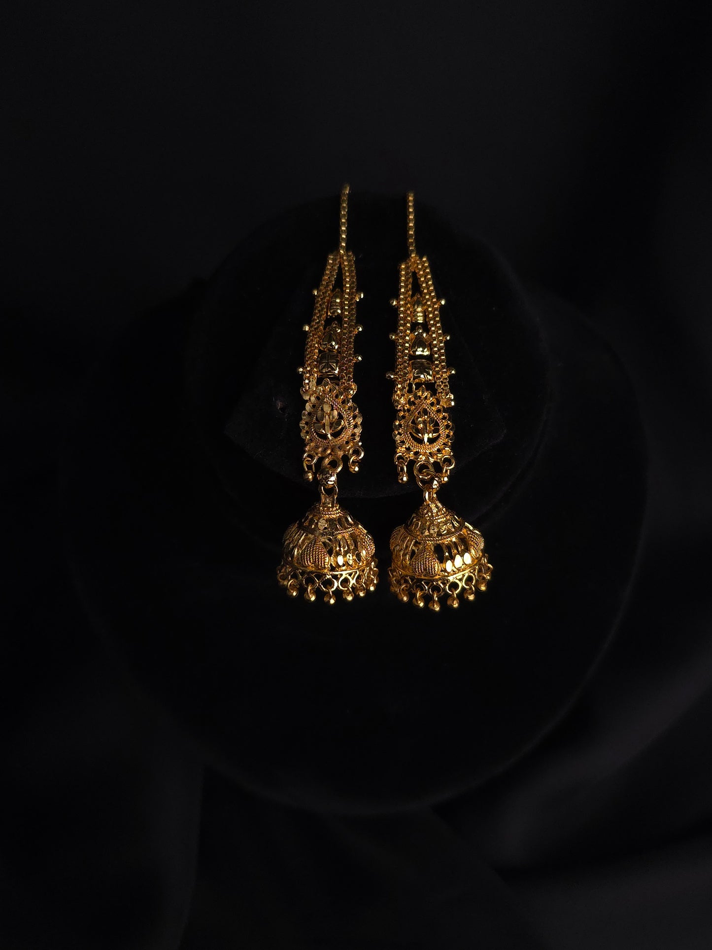 Antique Gold Drop Jhumkas