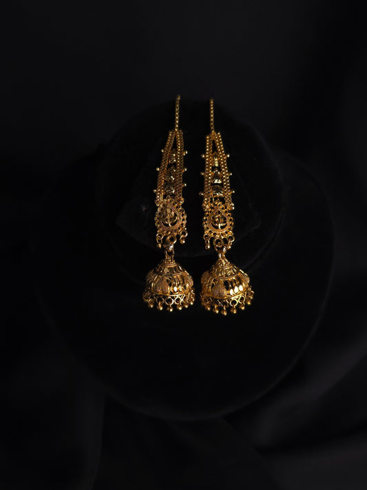 Antique Gold Drop Jhumkas