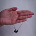 Onyx Swan Pendant