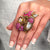 Magenta Pave Pearls Ring