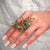 Teal Vine Statement Rring