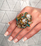Turquoise Ottoman Pearl Ring